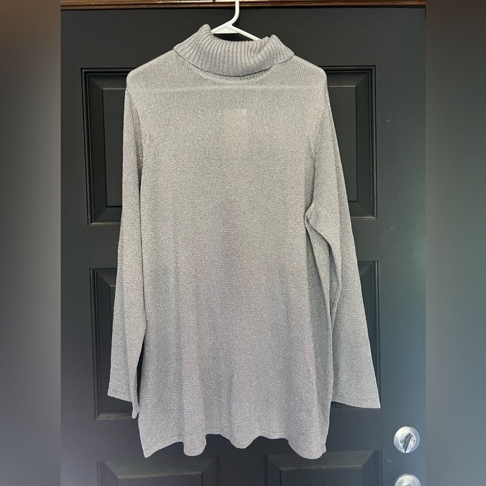 Jessica London 22/24 Shimmer Silver Sweater